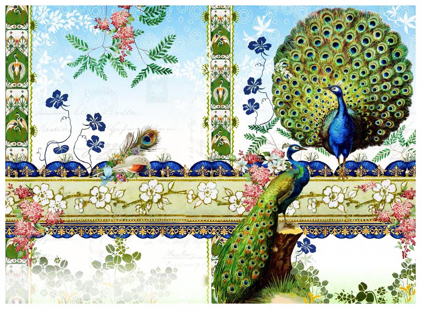 Pfauen II - Kunst des Barbara Behr - Diamond Painting