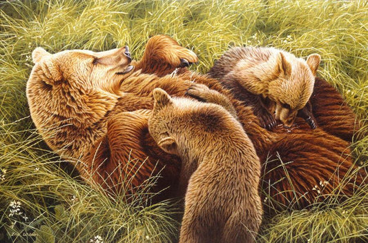 Kleine Bären tragen - Kunst des Eric Wilson - Diamond Painting