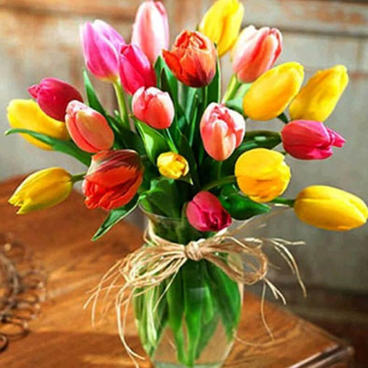 Bunte Tulpen Diamond Painting Kit - Diamond Painting
