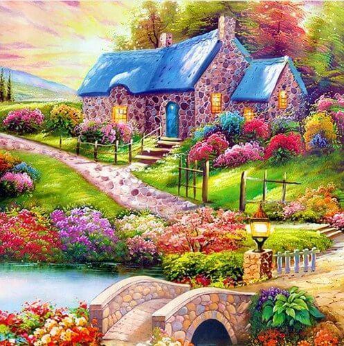 Bunter Garten - Diamond Painting