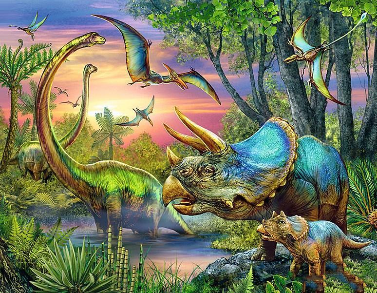 Dinosaurier Welt Diamond Painting - Diamond Painting