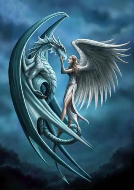 Drache & Engel- Diamond Painting Kit - Diamond Painting