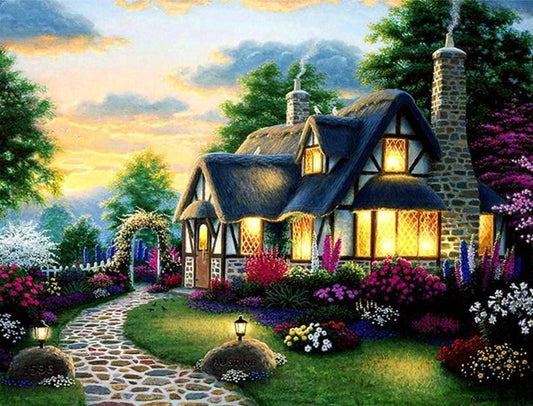 Waldhaus von Milind Mulick - Diamond Painting