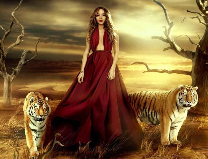 Mädchen  & Tigern Diamond Painting Kit - Diamond Painting