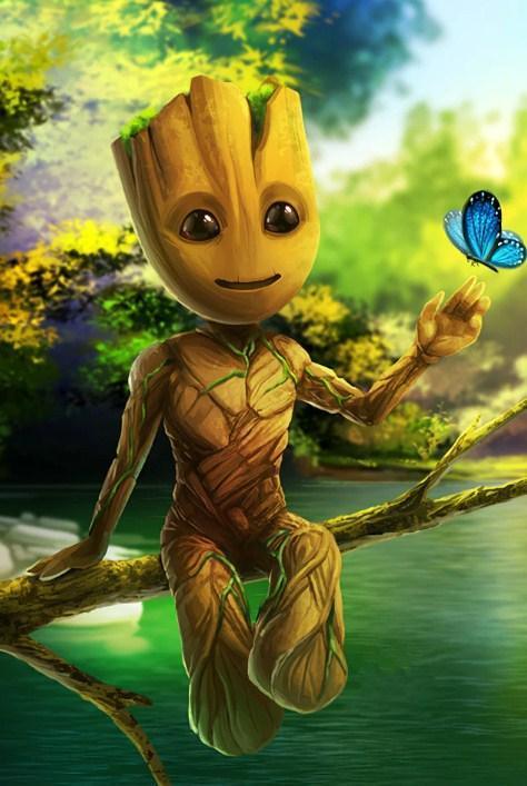Groot animierter Charakter - DIY Diamantmalerei - Diamond Painting