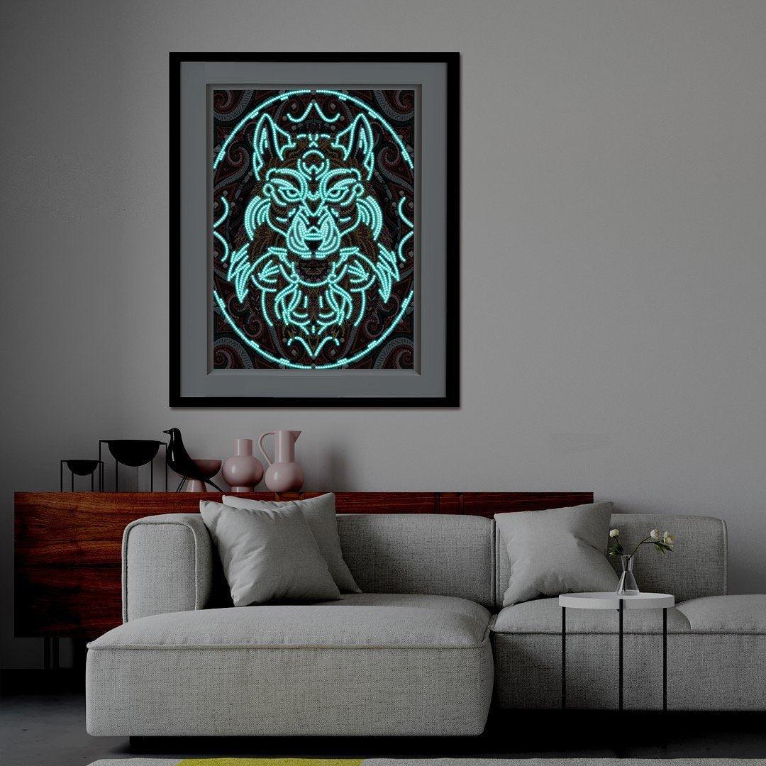 Leuchtender Alpha Wolf Spezial Diamond Painting - Diamond Painting