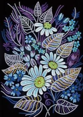 Blumen Spezial Diamanten leuchten bei Nacht Malerei - Diamond Painting