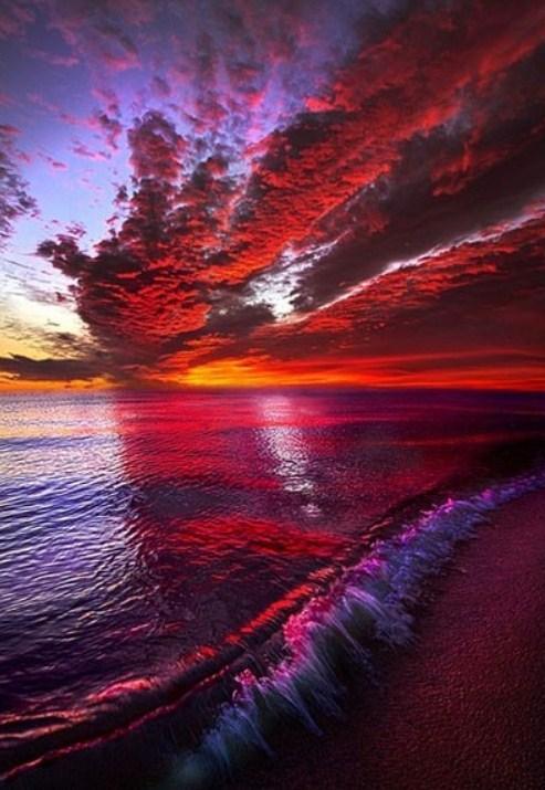 Lake Michigan Sonnenuntergang - Farbe von Diamanten. - Diamond Painting