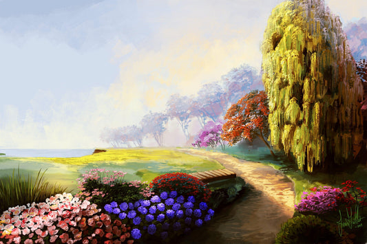Mendocino Botanischer Garten - Kunst des Jean Guillet - Diamond Painting