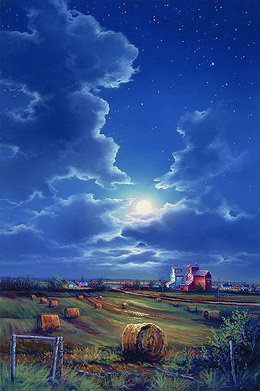 Mitternacht in einem Präriegarten - Kunst des Jonn Einerssen - Diamond Painting