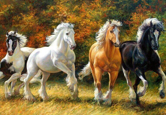 Laufende Pferde Diamond Painting - Diamond Painting