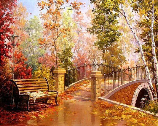 Szenische Brücke Diamond Painting - Diamond Painting