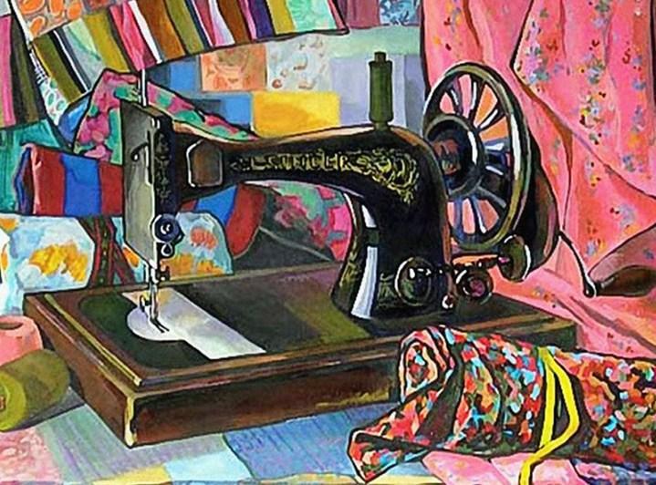 Nähmaschine - Farbe mit Diamanten - Diamond Painting
