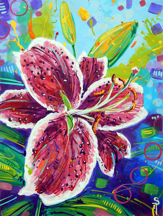 Sterngucker-Lilie - Kunst des Sandra Trubin - Diamond Painting