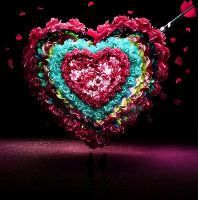 Valentinstag Paar - Malen nach Diamanten - Diamond Painting