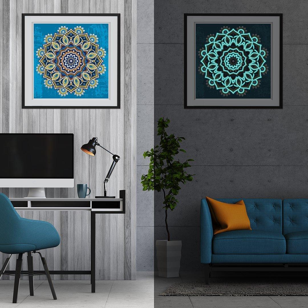 5D Nachtglühen Mandala Special Diamond Painting - Diamond Painting