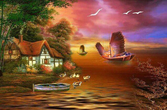 Schöne Landschaft - Diamond Painting