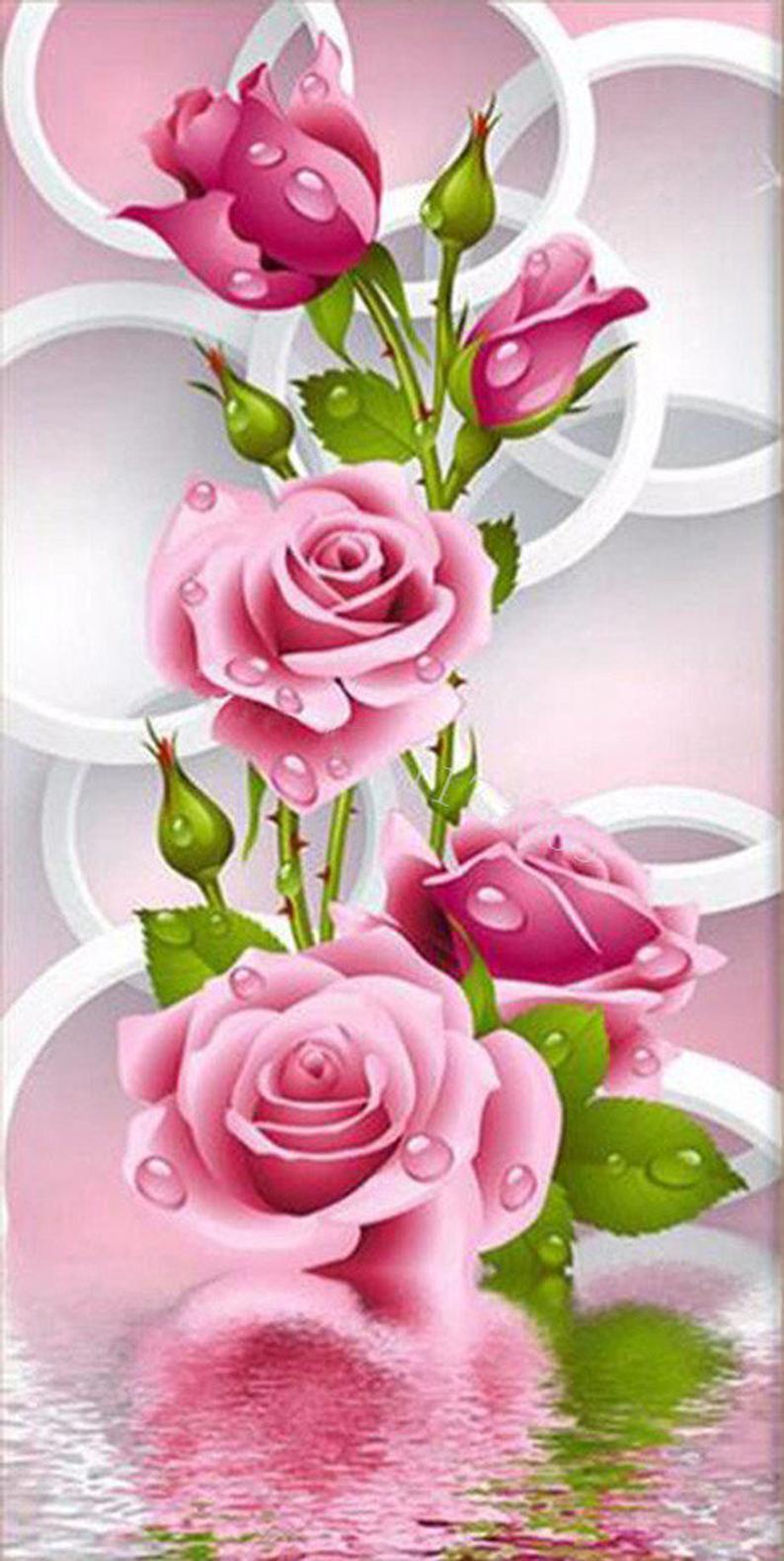 Rosa Rosen DIY Diamond Painting - Diamond Painting