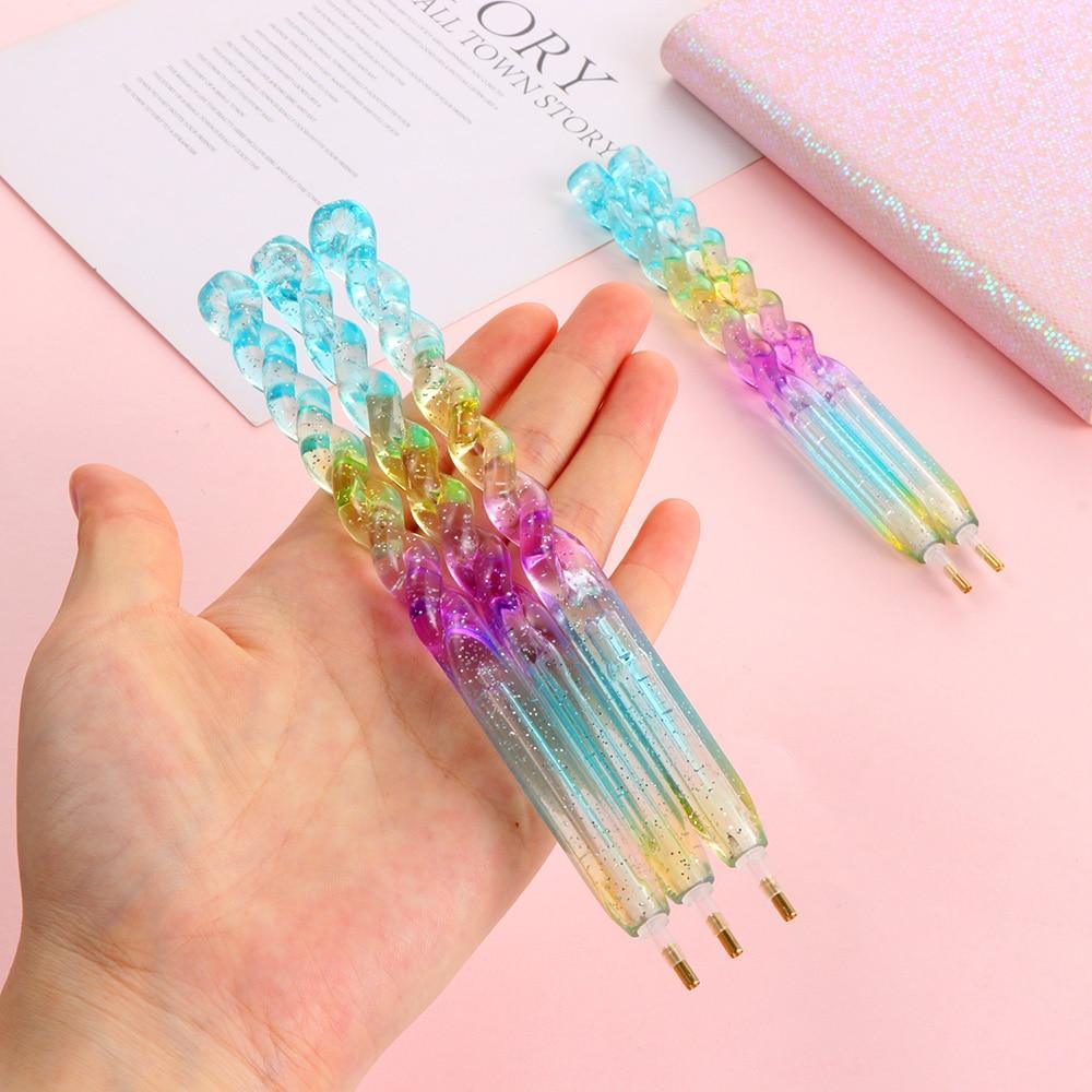 Diamond Painting Kleber Harz Epoxy (5 Stück) ausgefallener runder Diamant Coverage Stift - Diamond Painting