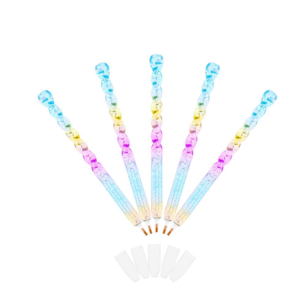 Diamond Painting Kleber Harz Epoxy (5 Stück) ausgefallener runder Diamant Coverage Stift - Diamond Painting
