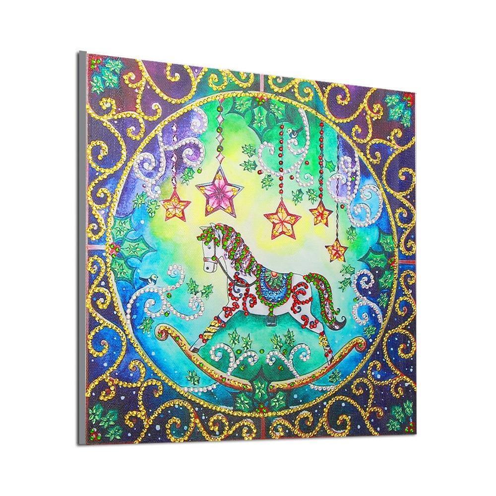 Pferd & Blumen - Spezial Diamond Painting - Diamond Painting