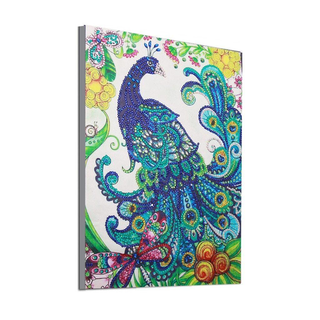 Atemberaubender Pfau - Spezial Diamond Painting - Diamond Painting