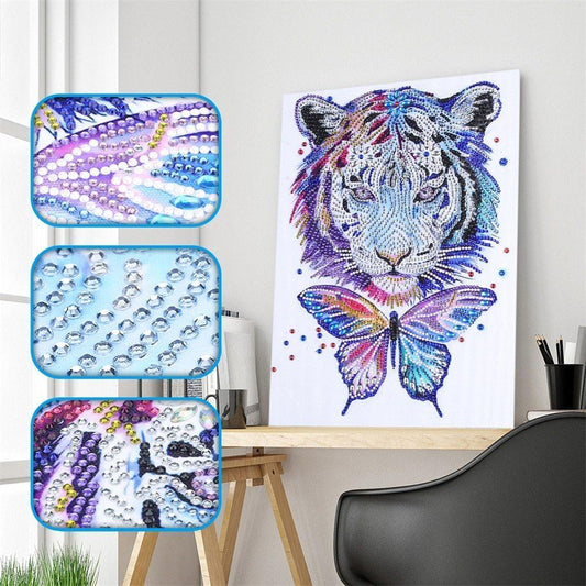 Schmetterling & Tiger - Spezial Diamond Painting - Diamond Painting