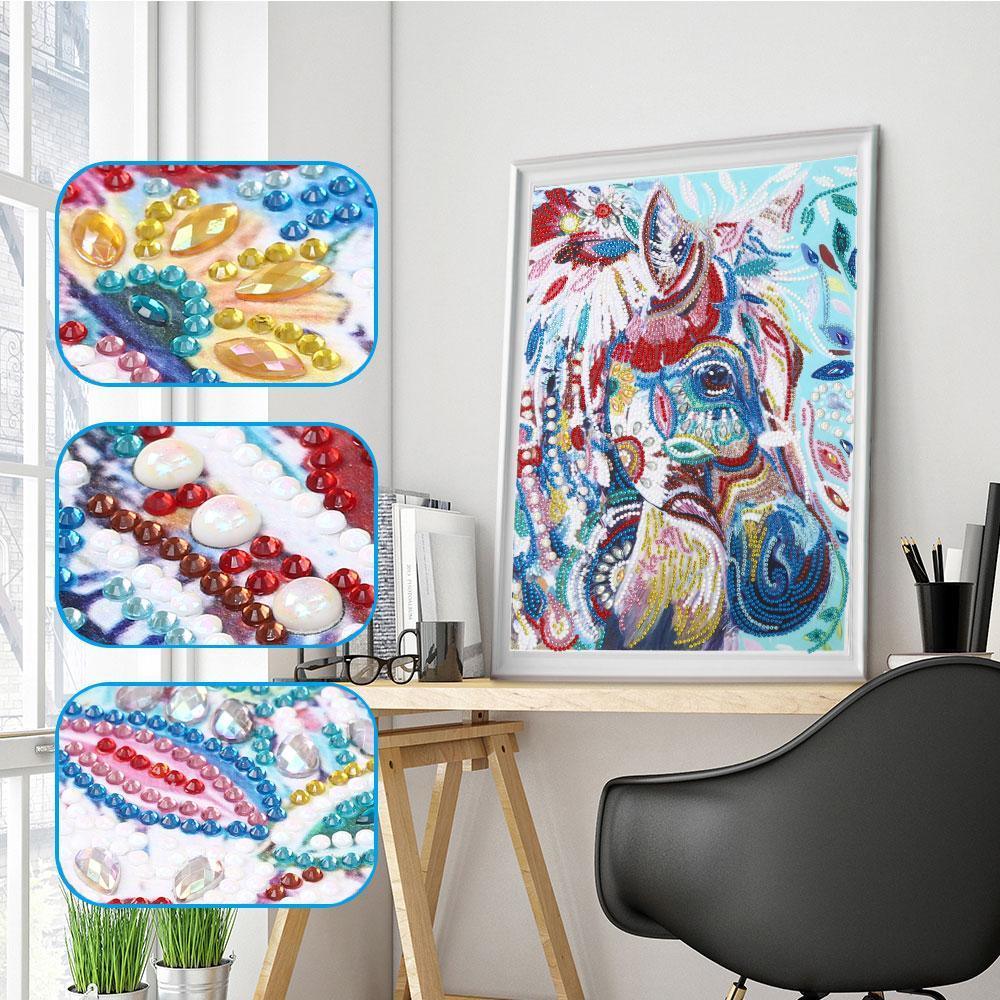 Buntes Pferd - Spezial Diamond Painting - Diamond Painting