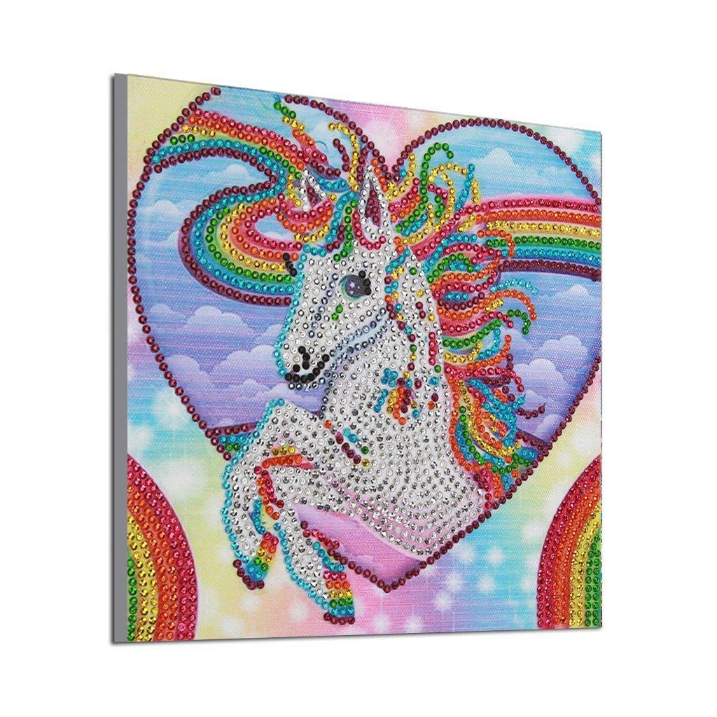 Buntes Einhorn - Spezial Diamond Painting - Diamond Painting