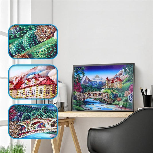 Prächtiges Schloss - Spezial Diamond Painting - Diamond Painting