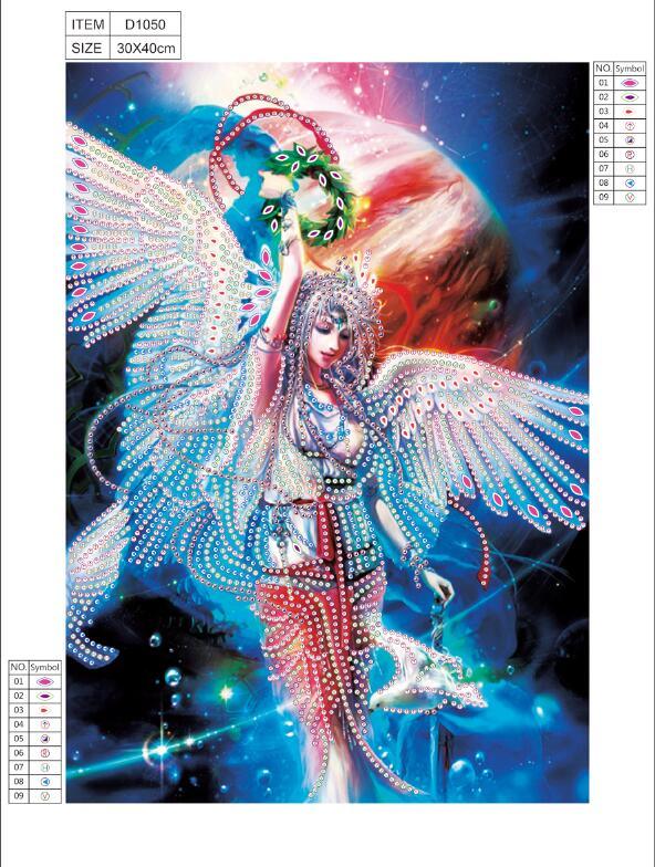 Schönes Engelsmädchen - Spezial DIamond Painting - Diamond Painting