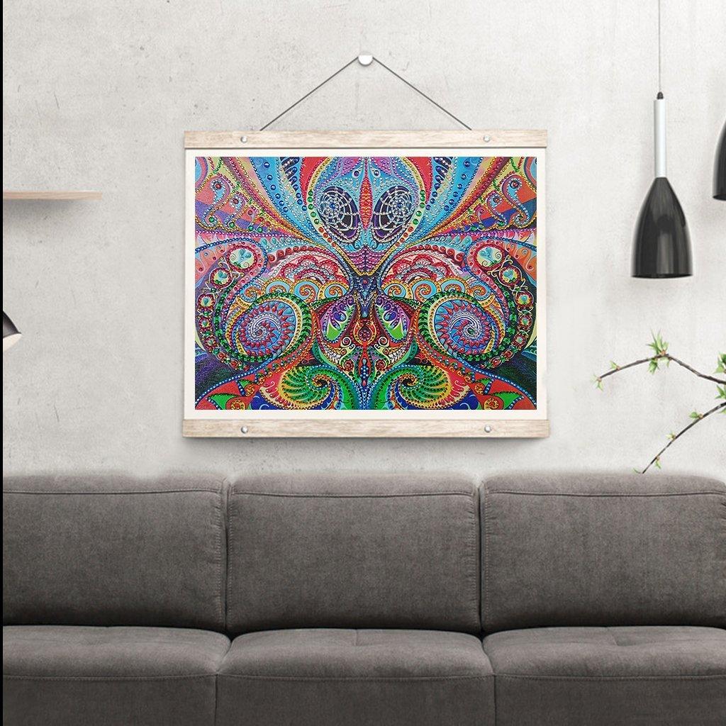Abstrakte Illusion - Spezielle Form Diamond Painting - Diamond Painting