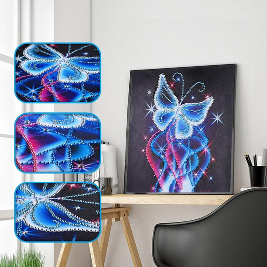 Neon Schmetterlingskristall - Spezial Diamond Painting - Diamond Painting