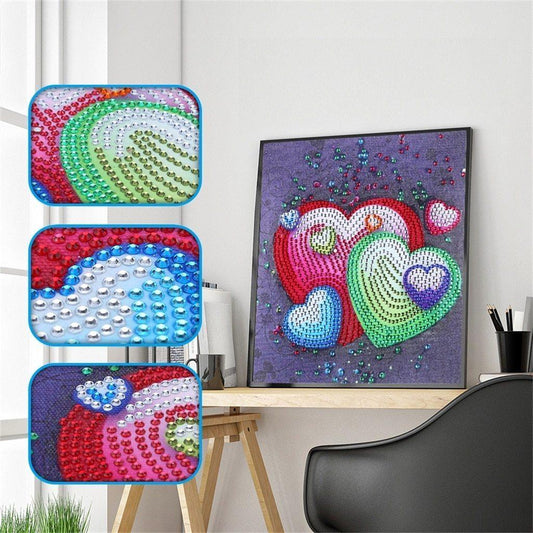 Kleine Farbherzen - Spezial Diamond Painting - Diamond Painting