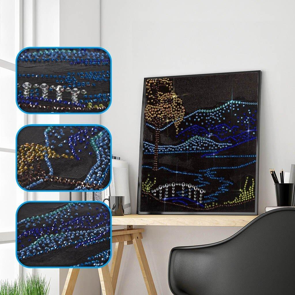 Fluss- und Baumlandschaft - Spezial Diamond Painting - Diamond Painting