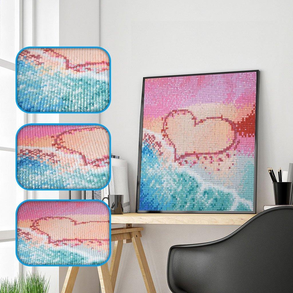 Liebesherz am Strand - Spezial Diamond Painting - Diamond Painting