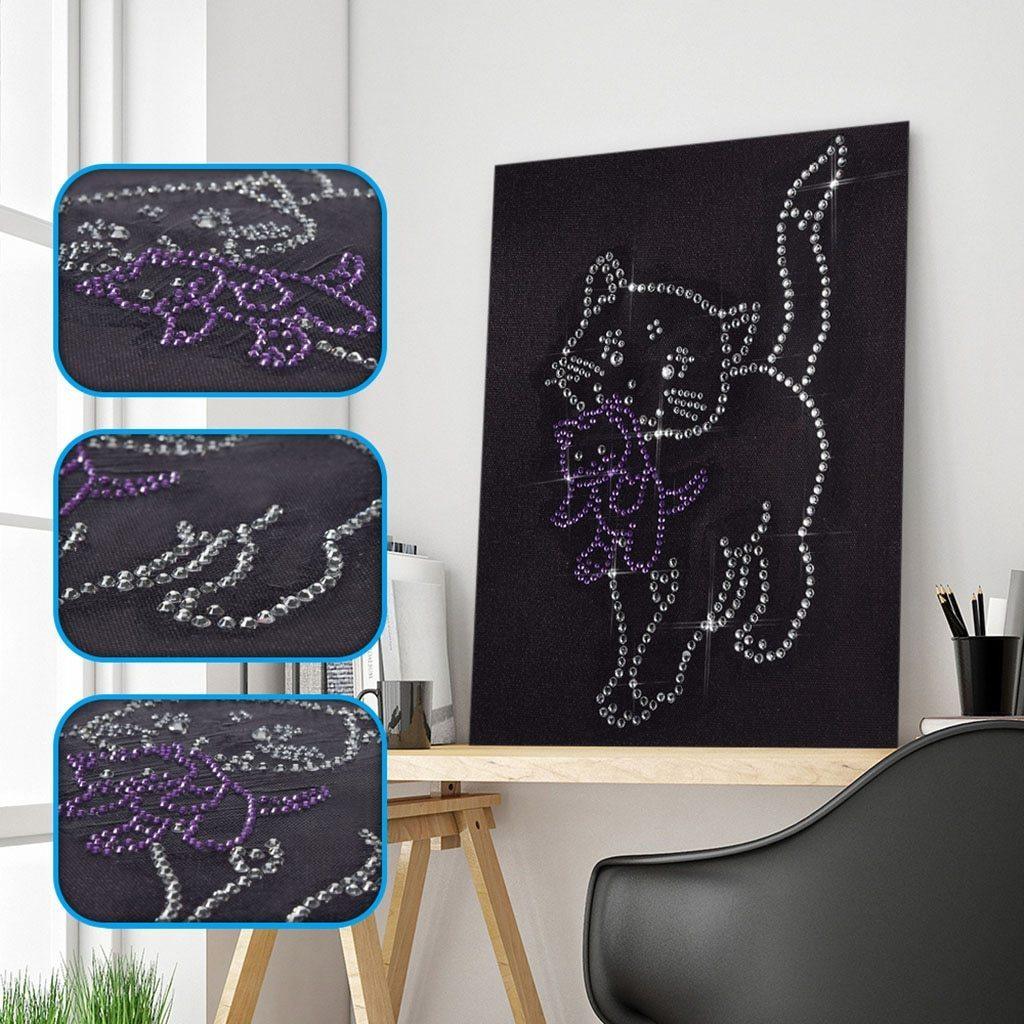 Kristall katzen kunst - Spezial Diamond Painting - Diamond Painting