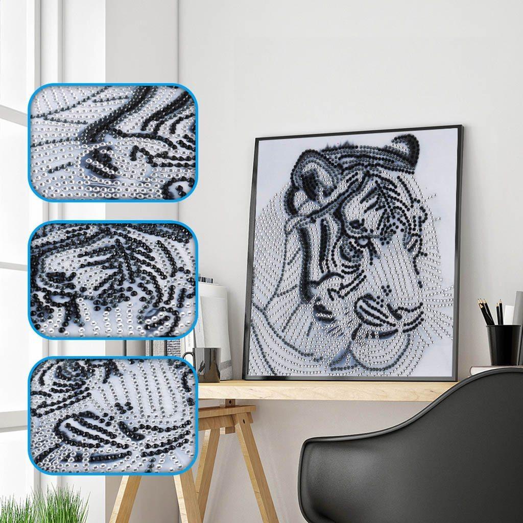 Weißer Tigerkristall - Spezial Shaped Diamond - Diamond Painting