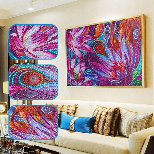 Blumen Abstrakt - Spezial Diamond Painting - Diamond Painting