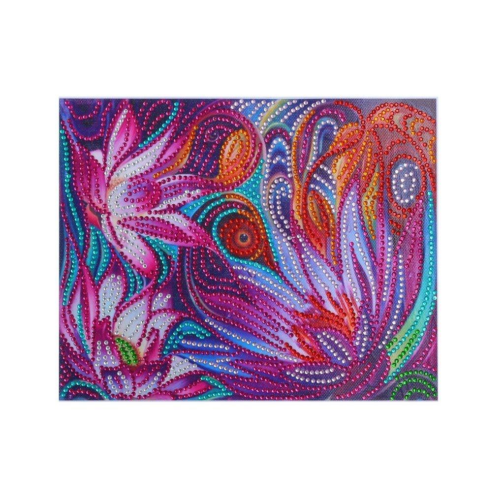 Blumen Abstrakt - Spezial Diamond Painting - Diamond Painting