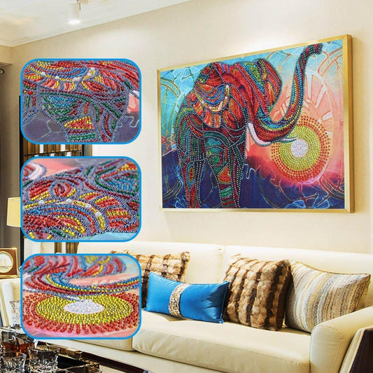 Eine Elefanten Wut - Spezial Diamond Painting - Diamond Painting