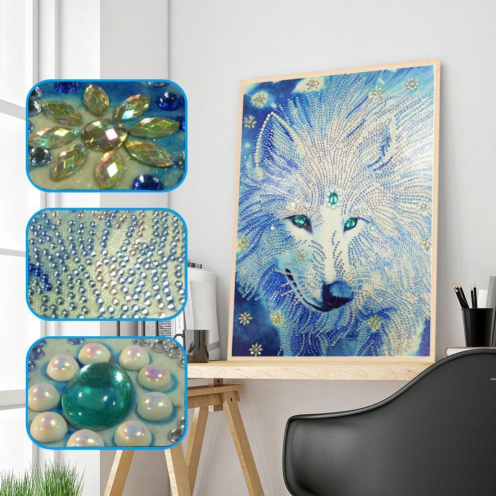 Wolf-Eulen-Tiere - Spezial Diamond Painting - Diamond Painting