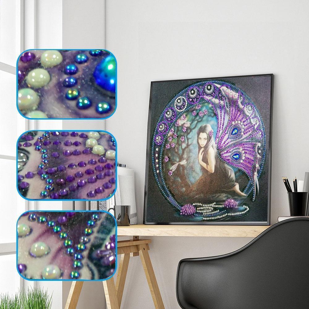 Lila Fee - Spezial Diamond Painting - Diamond Painting