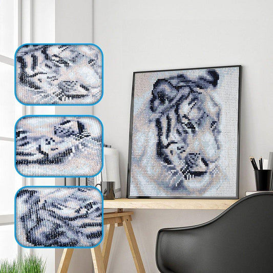 Weißer Tiger - Spezial Diamond Painting - Diamond Painting