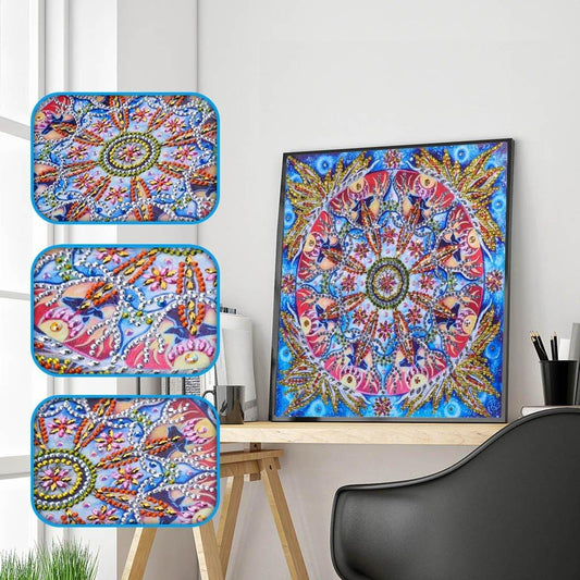 Abstrakte Blumen kunst - Spezial Diamond Painting - Diamond Painting