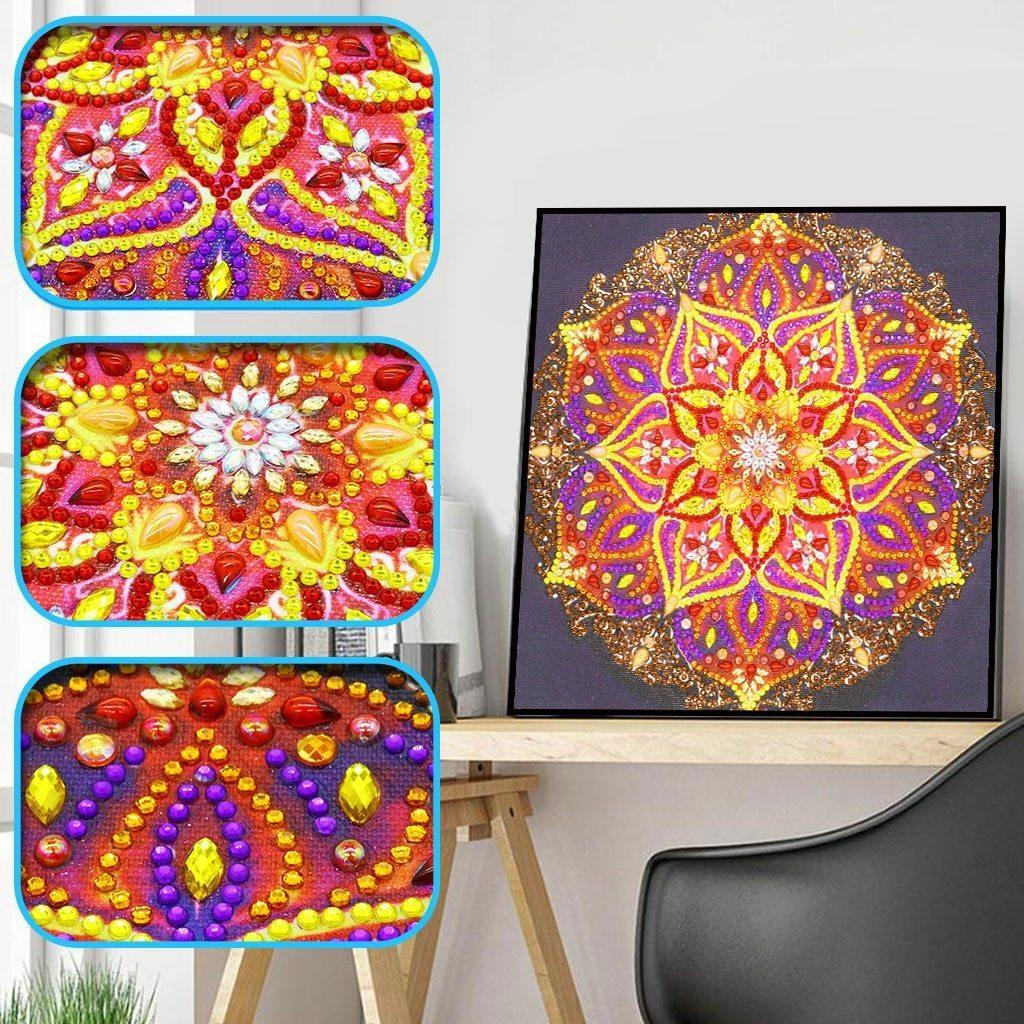 Feuermandala - Spezial Diamond Painting - Diamond Painting