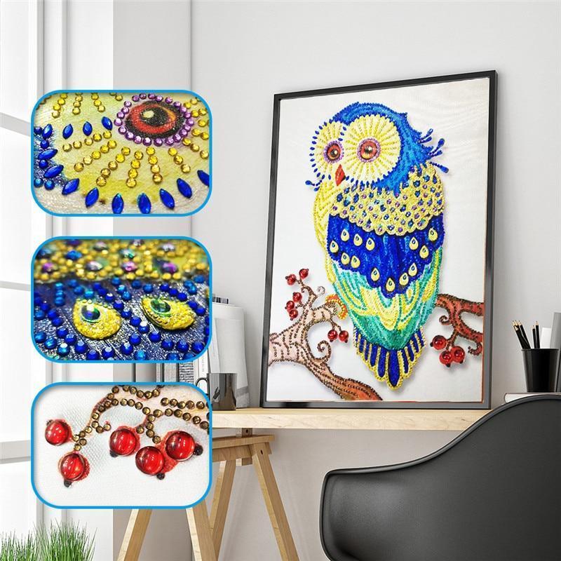 Eule - Spezial Diamond Painting - Diamond Painting