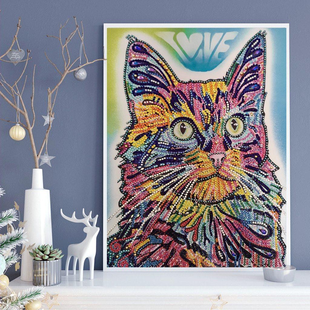 Schöne Katze - Spezial Diamond Painting - Diamond Painting