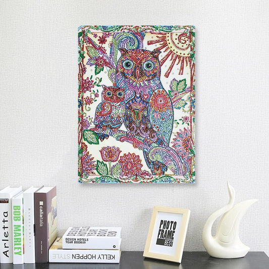 Abstrakte Eulenfamilie - Spezial Diamond Painting - Diamond Painting