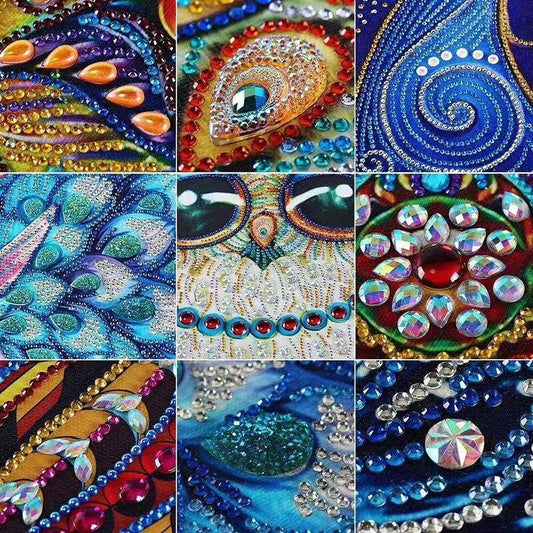 Regenbogen-Eule - Spezial Diamond Painting - Diamond Painting